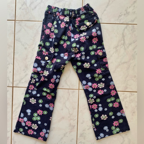 Hartstrings Floral twill cargo pants kids size 6 - Picture 2 of 5